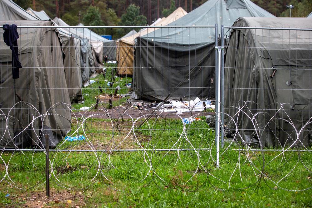 A temporary camp in Rūdninkai