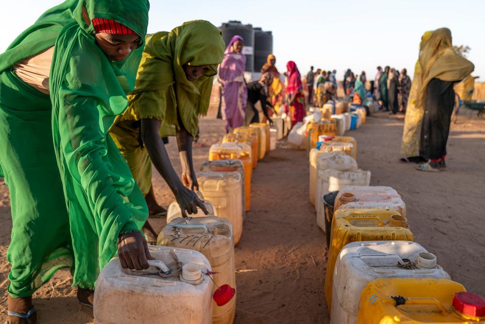 Sudanese refugees in Adre, February 2024