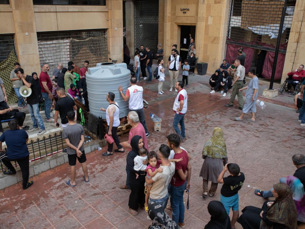 MSF activities in Azarieh shelter