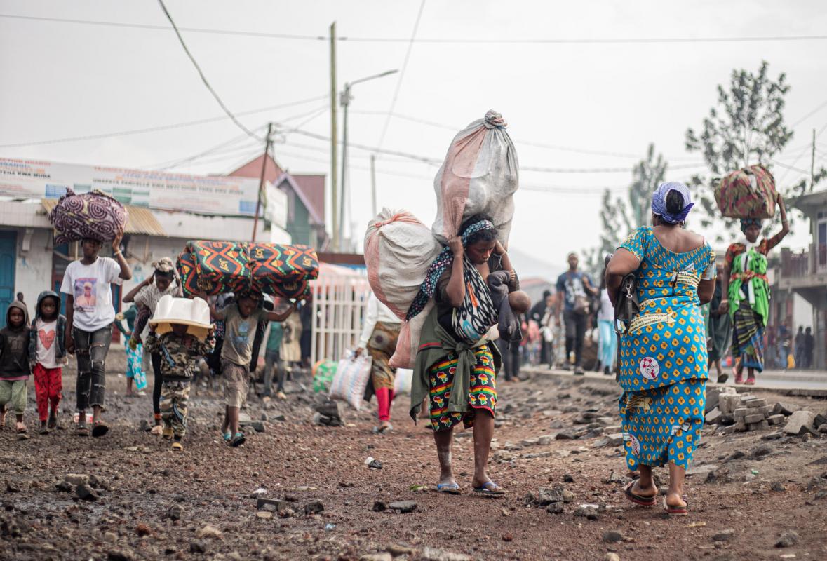 People fleeing the conflict in North and South Kivu