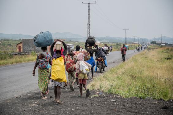 People fleeing the conflict in North and South Kivu