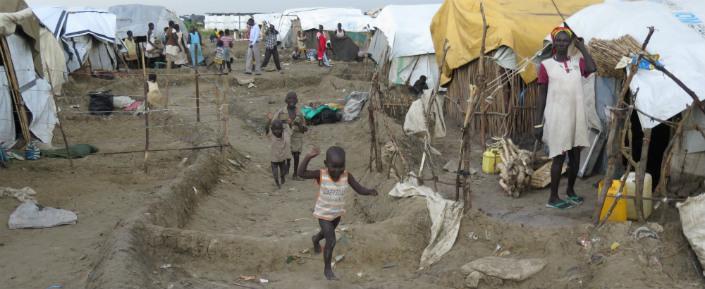 Im Vertriebenenlager nahe Bentiu leben rund 40.000 Menschen, die vor der Gewalt fliehen mussten.