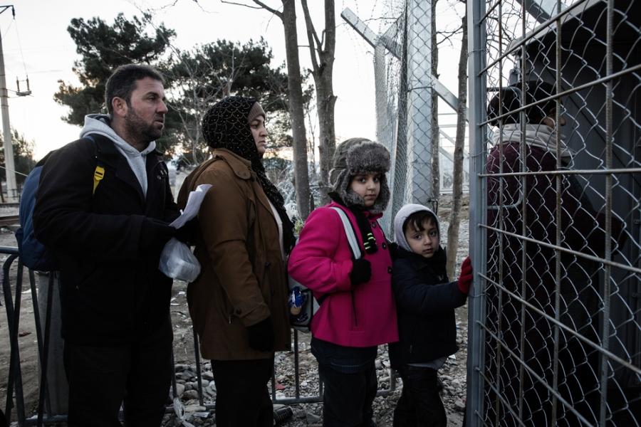 On The Greek Macedonian Border at Idomeni.