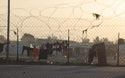An informal camp for displaced Palestinians in Rafah city, in the south of the Gaza Strip near the Egyptian border.