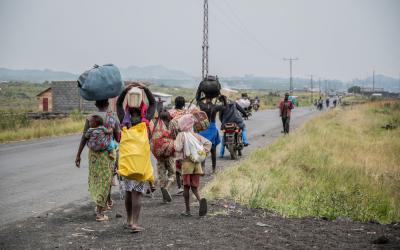 People fleeing the conflict in North and South Kivu