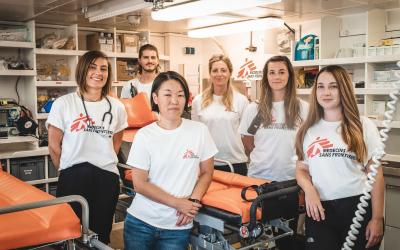 MSF crew on board Sea-Watch 4