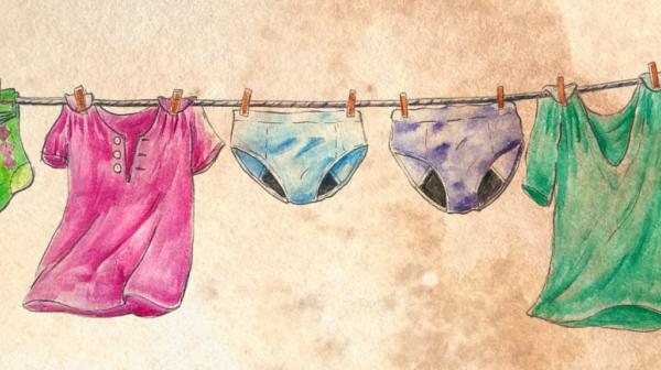 Illustration_Clothes line_Menstrual Underwear Pilot_Sapling Nursery