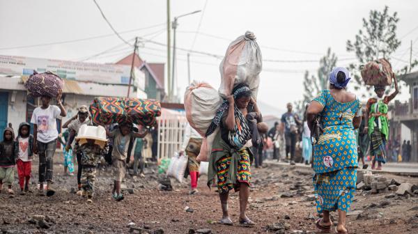 People fleeing the conflict in North and South Kivu