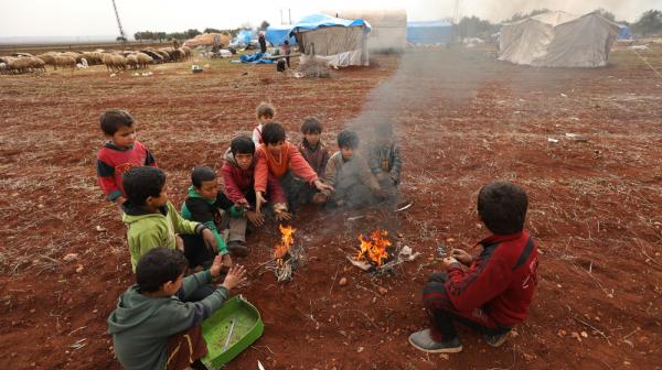 Idlib: Newly displaced persons.
